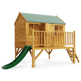 BillyOh Gingerbread Junior Tower Playhouse with Slide - Pressure Treated - 6 x 4