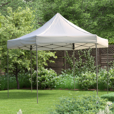 BillyOh Hexagonal Pop Up Gazebo 2m x 2m x 2m Cream