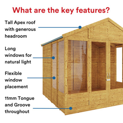 BillyOh Holly Tongue and Groove Apex Summerhouse - 20x10 - 3