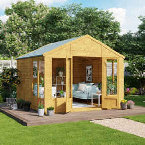 BillyOh Holly Tongue and Groove Apex Summerhouse - Pressure Treated - 10x10
