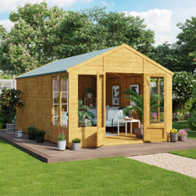 BillyOh Holly Tongue and Groove Apex Summerhouse - Pressure Treated - 16x10