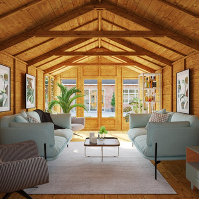BillyOh Holly Tongue and Groove Apex Summerhouse - Pressure Treated - 20x10