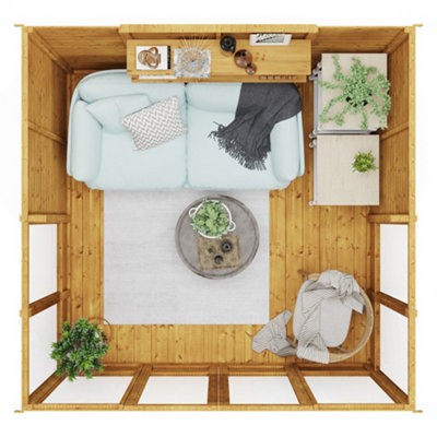 BillyOh Holly Tongue and Groove Apex Summerhouse - Pressure Treated - 8x8 - 4