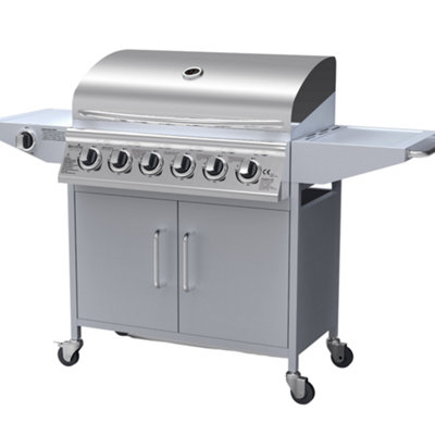 BillyOh Huntsville 6 Burner Gas BBQ - Silver - 5