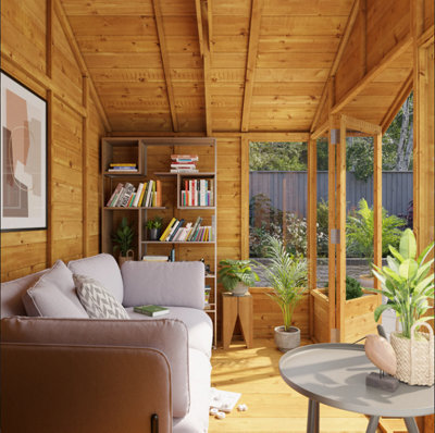 BillyOh Ivy Tongue and Groove Apex Summerhouse - Pressure Treated - 8x8 - 4
