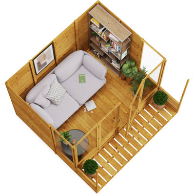 BillyOh Ivy Tongue and Groove Apex Summerhouse - Pressure Treated - 8x8 - 6
