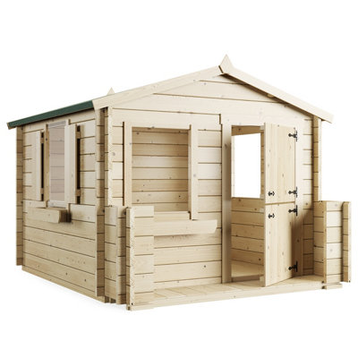 BillyOh Junior Log Cabin Playhouse - W2.0m x D2.0m - Pressure Treated -28mm - 5