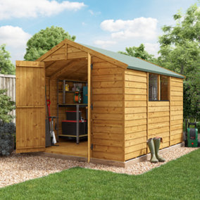 BillyOh Keeper Overlap Apex Shed - 10x8 - Windowed