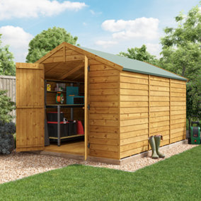 BillyOh Keeper Overlap Apex Shed - 12x8 - Windowless