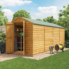 BillyOh Keeper Overlap Apex Shed - 16x6 - Windowless