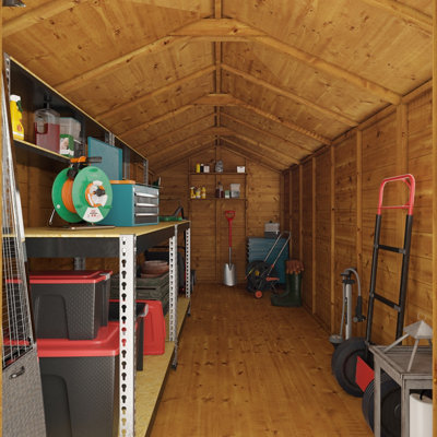 BillyOh Keeper Overlap Apex Shed - 16x6 - Windowless