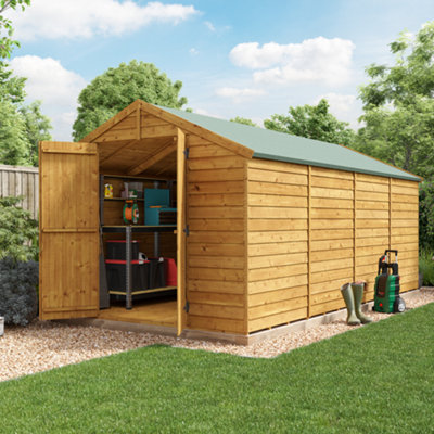 BillyOh Keeper Overlap Apex Shed - 16x8 - Windowless