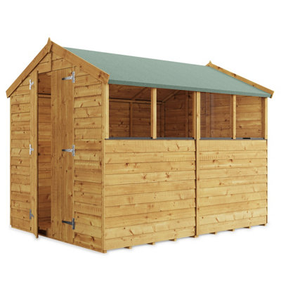 BillyOh Keeper Overlap Apex Shed - 8x6 - Windowed