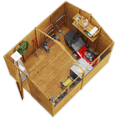 BillyOh Keeper Overlap Apex Shed - 8x6 - Windowed - 4