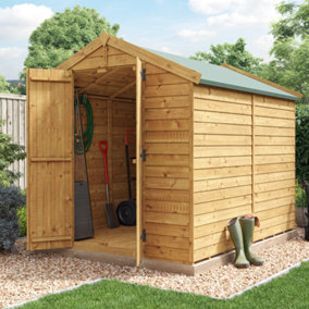 BillyOh Keeper Overlap Apex Shed - 8x6 - Windowless