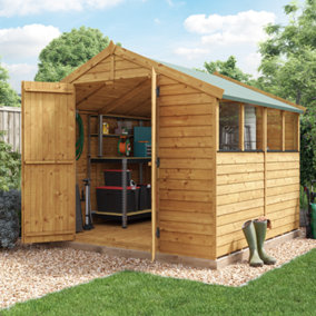 BillyOh Keeper Overlap Apex Shed - 8x8 - Windowed