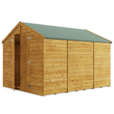 BillyOh Keeper Overlap Apex Shed - Pressure Treated - 10x8 - Windowless