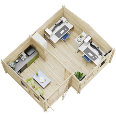 BillyOh Kent Garden Office (5m x 4m) - 28mm
