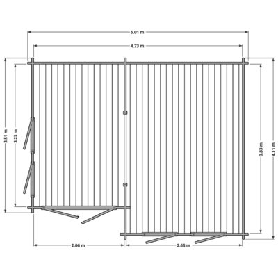 BillyOh Kent Garden Office (5m x 4m) - 28mm - 7