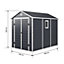 BillyOh Kingston Apex Plastic Shed Light Grey With Floor - 6x9 Grey
