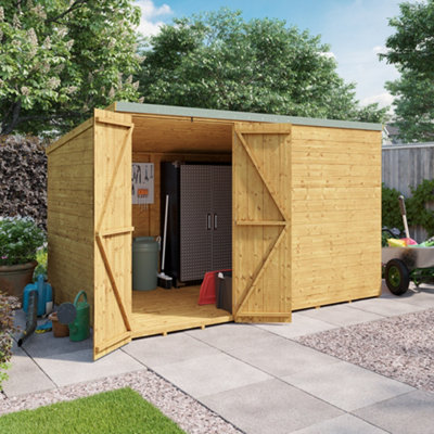 BillyOh Master Tongue and Groove Pent Shed - Pressure Treated - 10x6 - Windowless