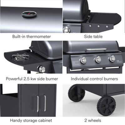 BillyOh Matrix 3 Burner Gas BBQ
