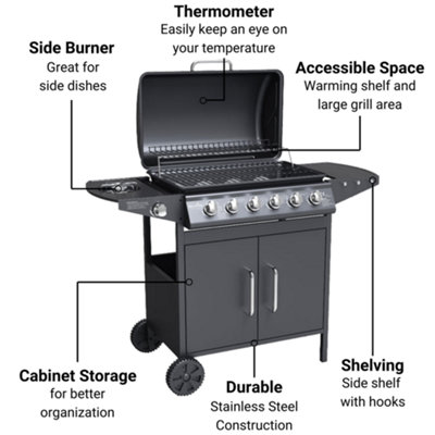 BillyOh Matrix 6 Burner Gas BBQ - 4