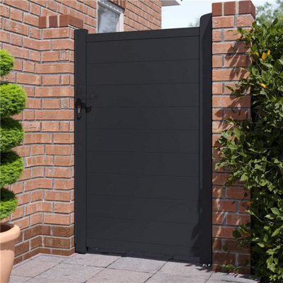 BillyOh Nova Pedestrian Full Privacy Aluminium Garden Gate - 100x158cm