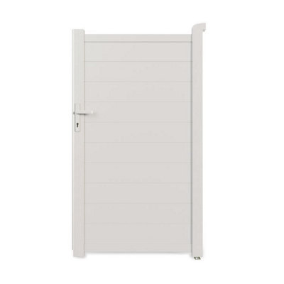 BillyOh Nova Pedestrian Full Privacy Aluminium Garden Gate - 100x173cm - White - 4