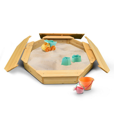BillyOh Octagonal Wooden Sandpit With Lid