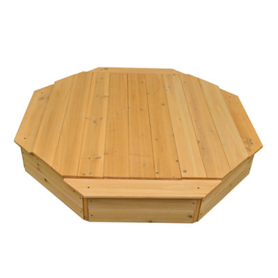 BillyOh Octagonal Wooden Sandpit With Lid - 3