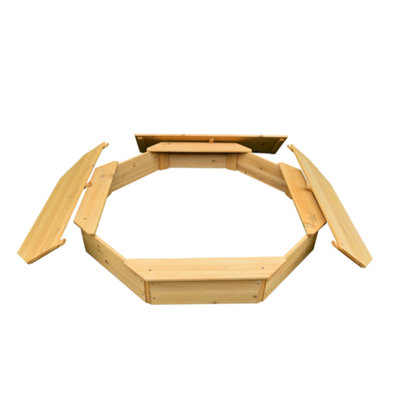 BillyOh Octagonal Wooden Sandpit With Lid - 4