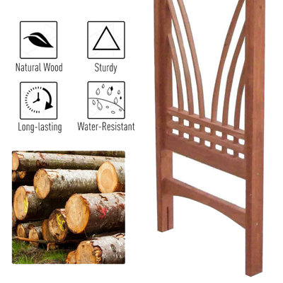 BillyOh Orchid 83' Fir Wooden Garden Arch - 5