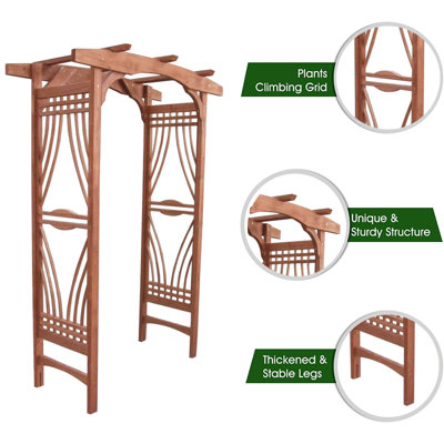 BillyOh Orchid 83' Fir Wooden Garden Arch - 6
