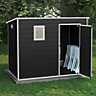 BillyOh Oxford Pent Plastic Shed Dark Grey With Floor - 8 x 5