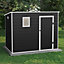 BillyOh Oxford Pent Plastic Shed Dark Grey With Floor - 8 x 5