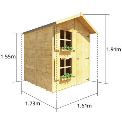 BillyOh Peardrop Junior Playhouse with Bunk - 6 x 5 - 6