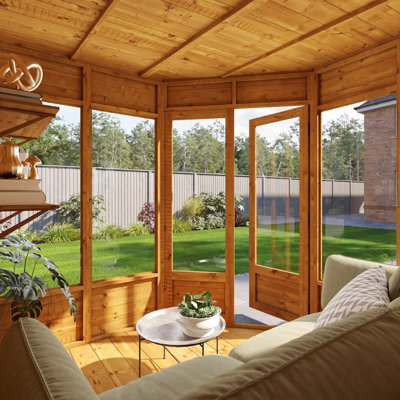 BillyOh Penton Corner Summerhouse with Side Store - 11x7 Store on right - 4