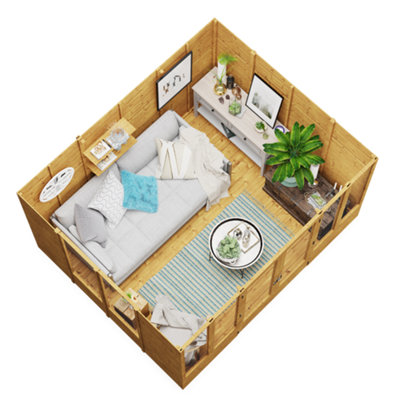 BillyOh Petra Tongue and Groove Reverse Apex Summerhouse - 10x8 - 5