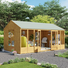 BillyOh Petra Tongue and Groove Reverse Apex Summerhouse - Pressure Treated - 16x10