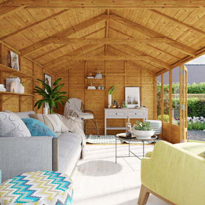 BillyOh Petra Tongue and Groove Reverse Apex Summerhouse - Pressure Treated - 16x10 - 3