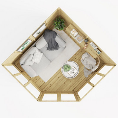 BillyOh Picton Corner Summerhouse - Pressure Treated - 8x8 - 6
