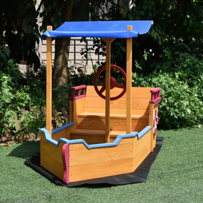 BillyOh Pirate Ship Wooden Sandpit