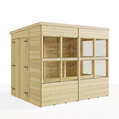 BillyOh Planthouse Tongue and Groove Pent Potting Shed - 8x6 - 3