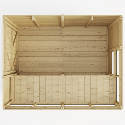 BillyOh Planthouse Tongue and Groove Pent Potting Shed - 8x6 - 4