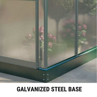BillyOh Polycarbonate Lean-To Greenhouse - 4x6 Green - 5