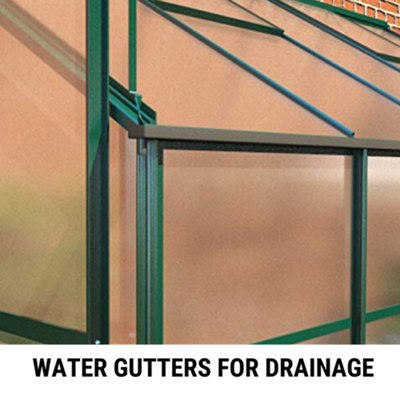 BillyOh Polycarbonate Lean-To Greenhouse - 4x6 Green - 4