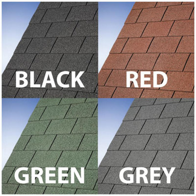 BillyOh Premium Felt Roofing Shingles - Felt Tiles Pack - Black Roofing Shingles Pack (3 m²)