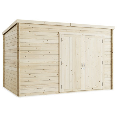 BillyOh Pro Pent Log Cabin Shed - W3.5m x D2.0m (11 x 7ft) - 28mm Thickness - 3