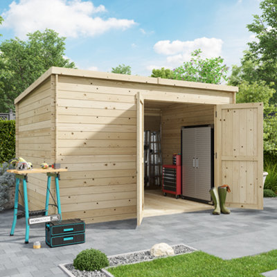 BillyOh Pro Pent Log Cabin Shed - W3.5m x D2.5m (11 x 8ft) - 19mm Thickness